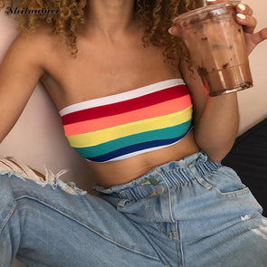 Rainbow tube top