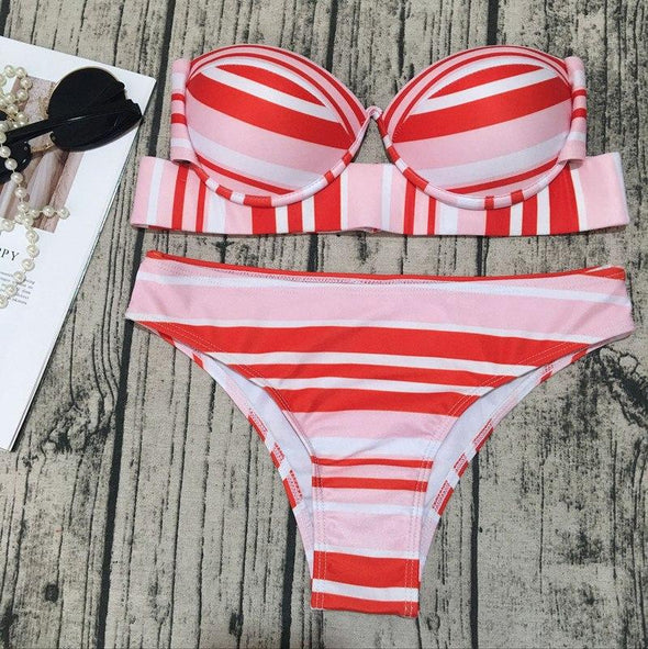 Pink striped set