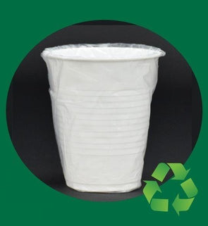 White Individually Wrapped Plastic Cups, Sable Hotel Supply